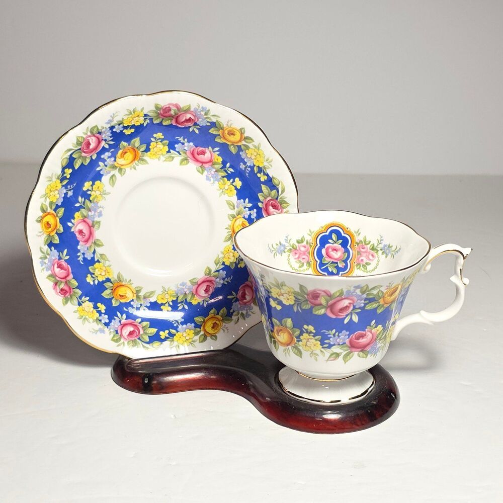 Royal Albert Teacup and Saucer Adoration Blue